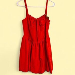 Red Corset Style Dress With